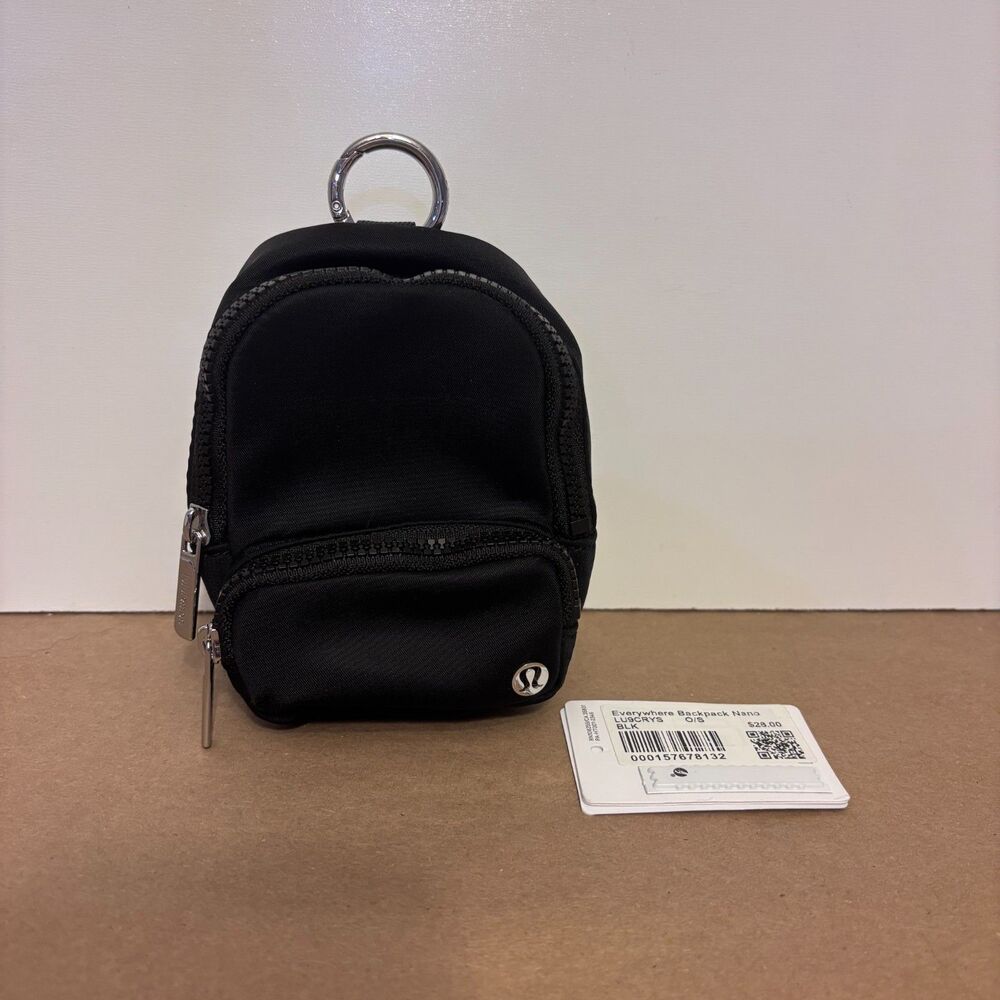 Lululemon Everywhere Backpack Nano Bag Accessory Pouch Zip Mini Black NWT